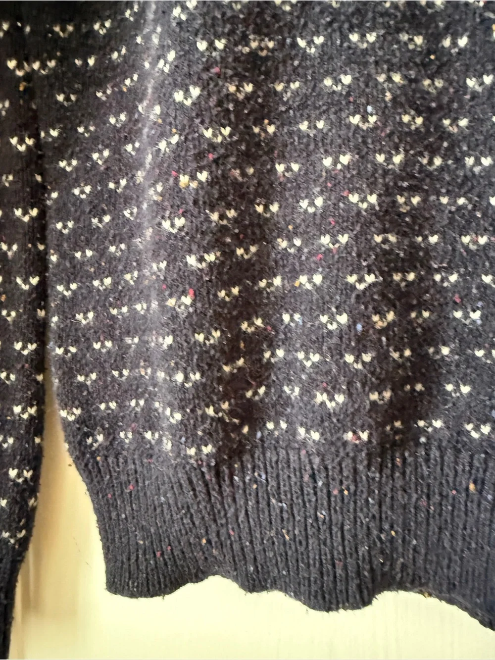 Sonoma Fair Isle Crewneck Sweater in Green, Black and Cream size Small